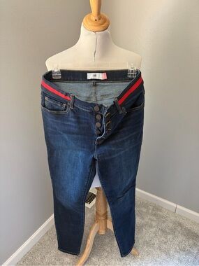 CAbi Dark Blue Ankle Jeans Button Fly Simone Skinny #3751